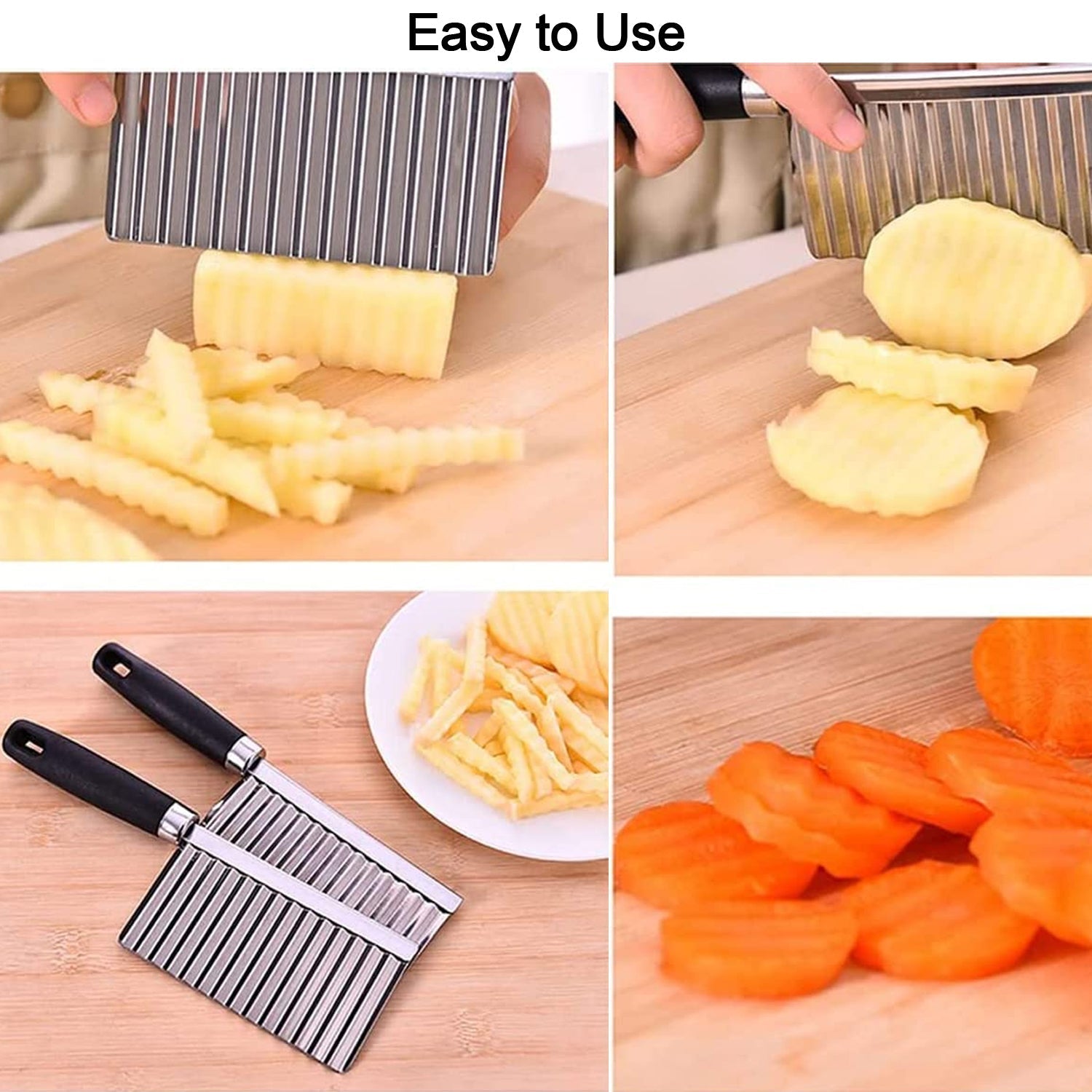 Stainless Steel Crinkle Cutter Knife for Salad and Vegetables Stainless Steel Crinkle Cutter Knife for Salad and Vegetables